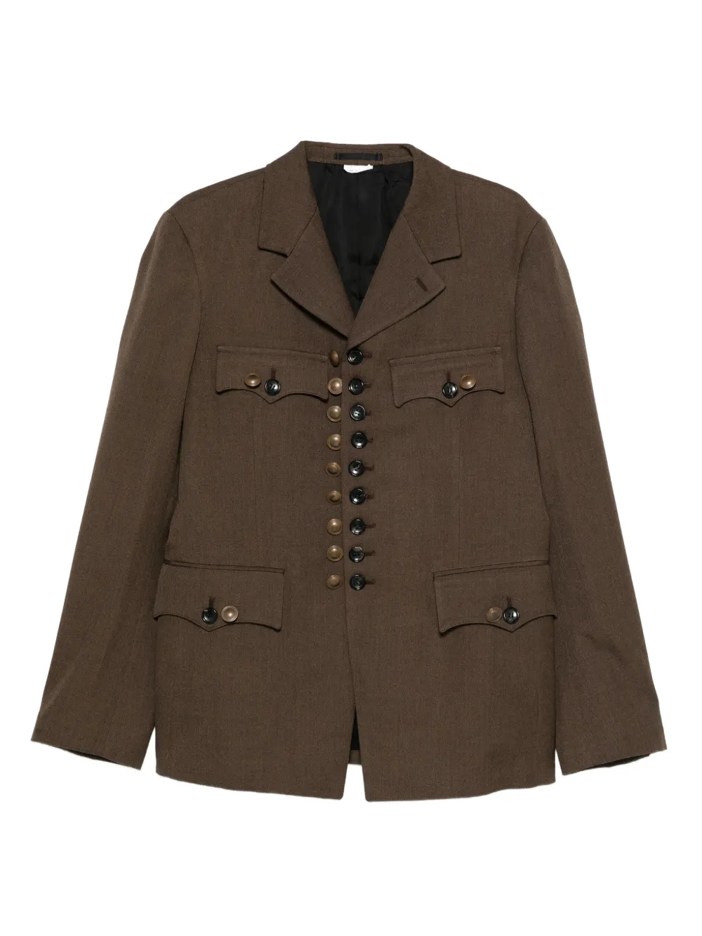 Comme des Garçons Homme Plus buttoned wool jacket | Brown | Image 1