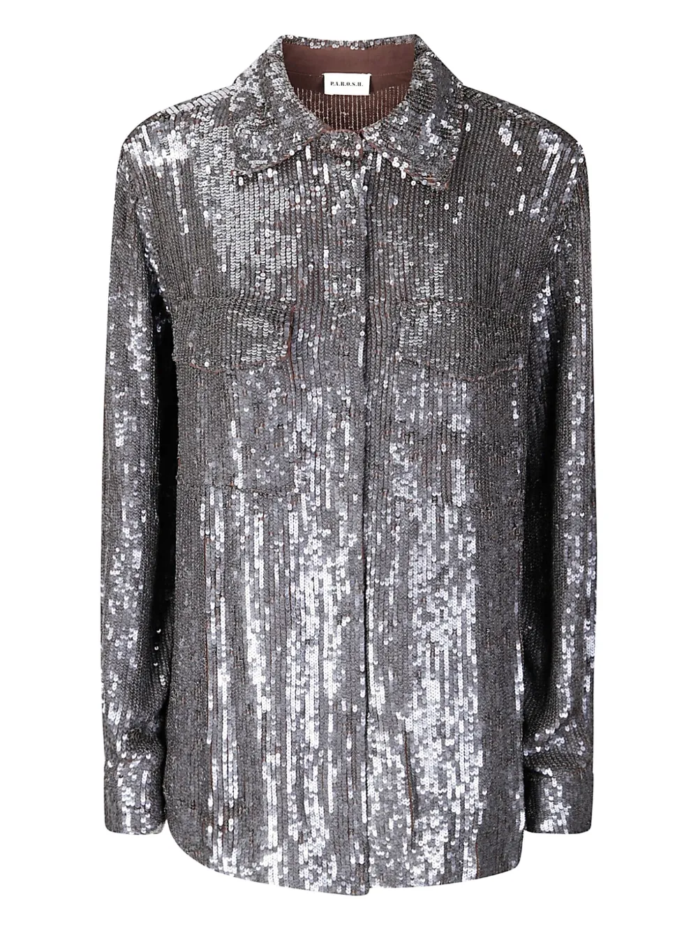 P.A.R.O.S.H. sequinned shirt | Grey | Image 1