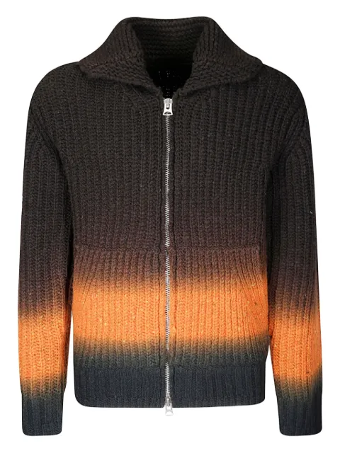 sacai high-neck knit cardigan