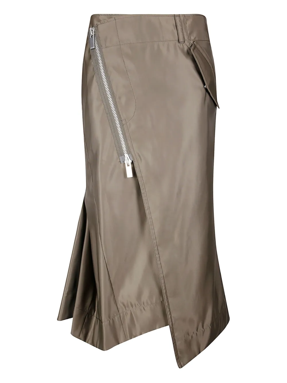 sacai zip asymmetrical skirt | Grey | Image 1