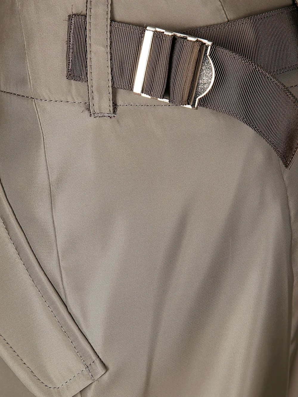 Sacai Zip Asymmetrical Skirt In Gray