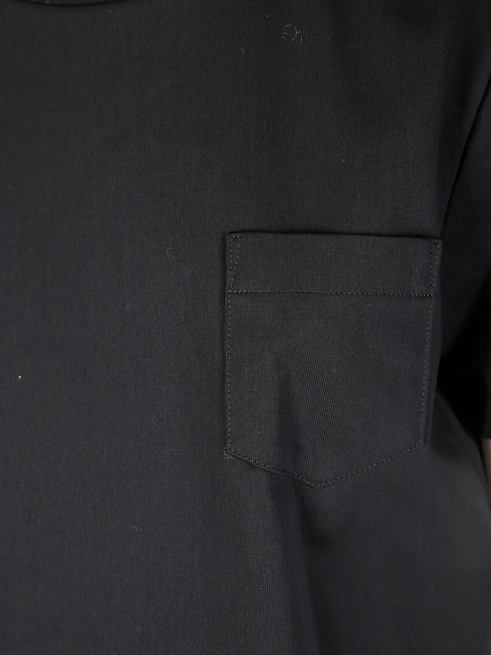 sacai Popeline T-shirt met opgestikte zak Zwart