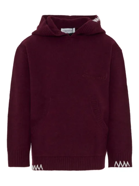 Laneus knitted wool hoodie