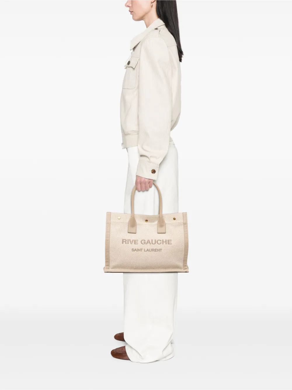 Saint Laurent Pre-Owned 2022 Small Canvas Rive Gauche tote bag | Pre-Owned | Image 2