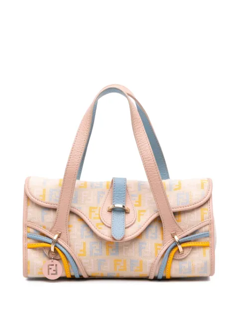 Fendi Pre-Owned 2010-2025 Multicolor Zucchino Canvas and Leather Charm Flap handbag