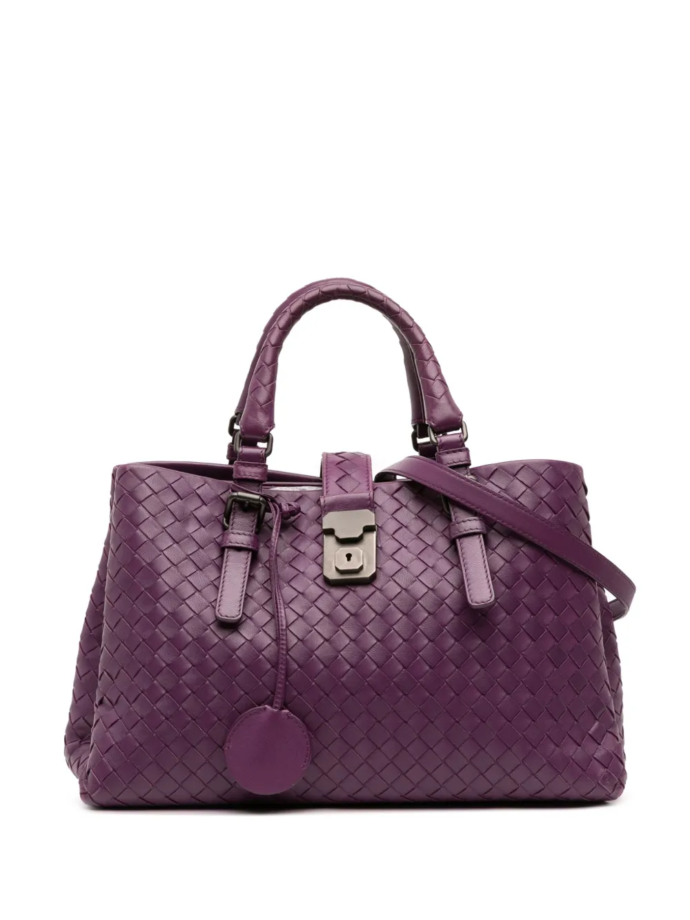 Bottega Veneta Pre-Owned 2013-2025 Small Nappa Intrecciato Roma satchel | Purple | Image 1