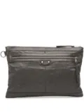Balenciaga Pre-Owned 2015 Lambskin Motocross Classic Clip L clutch bag - Black