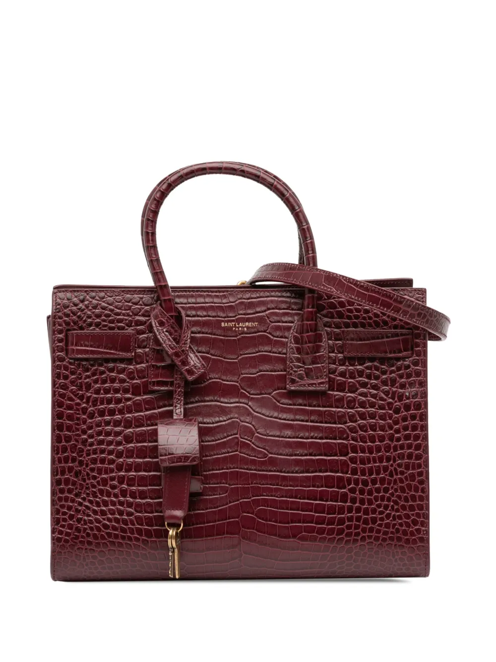 Saint Laurent Pre-Owned 2016 Baby Embossed Leather Sac De Jour satchel | Red | Image 1