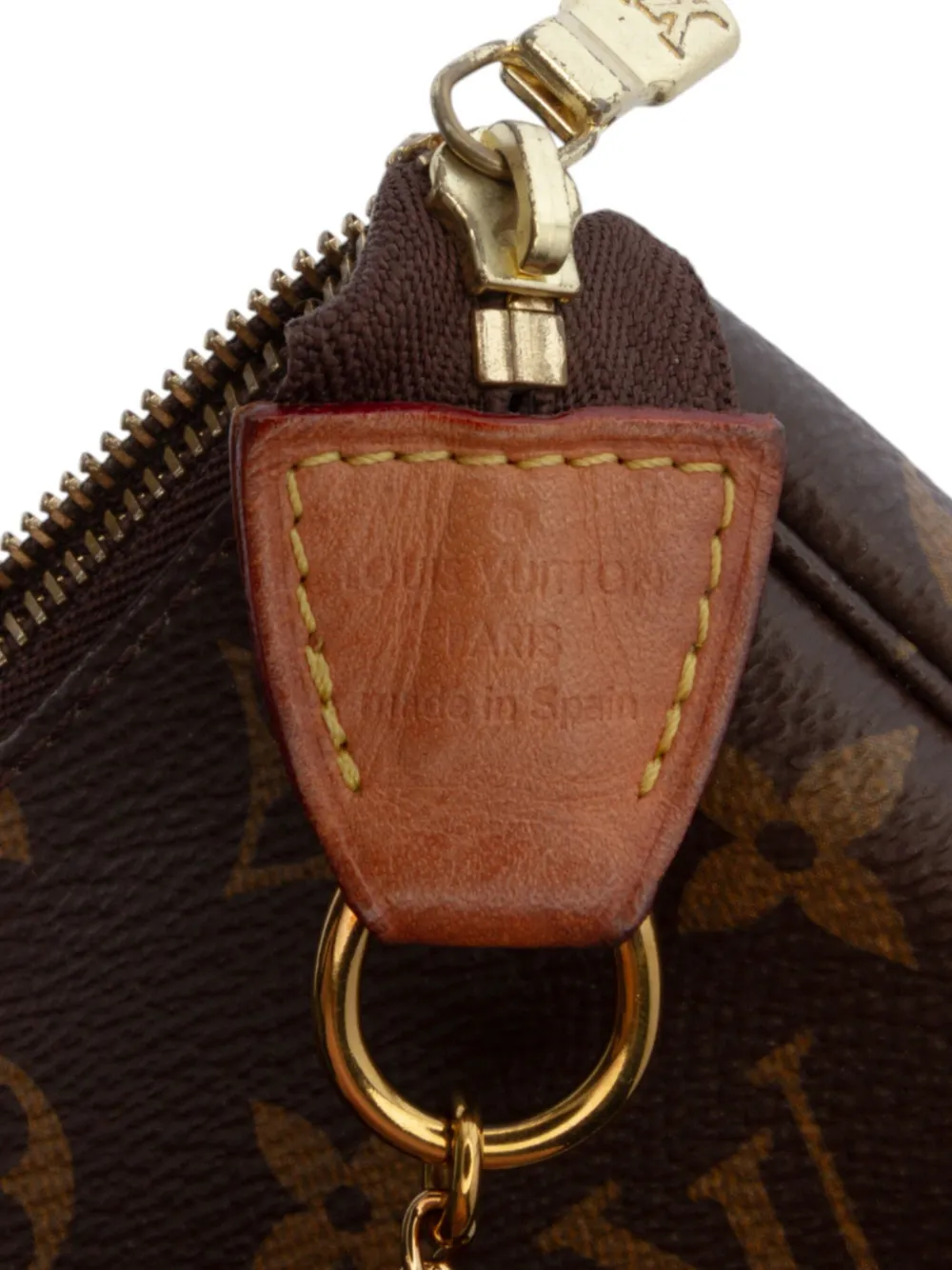 Pre-owned Louis Vuitton 2020 Monogram Mini Pochette Accessoires Handbag In Brown