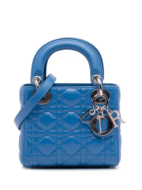 Christian Dior Pre-Owned 2014 Mini Lambskin Cannage Lady Dior satchel