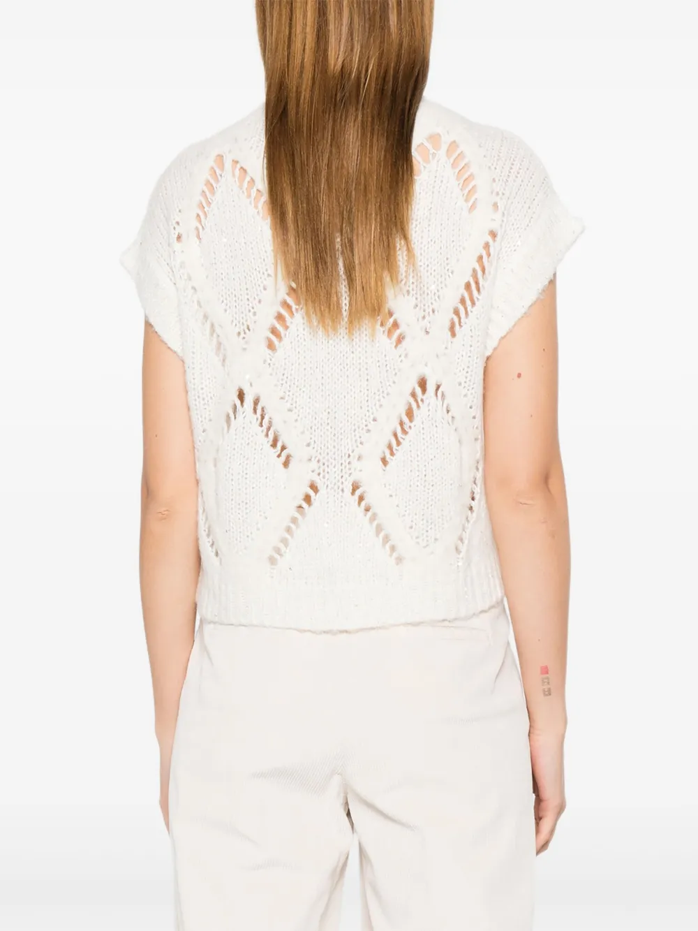 Antonelli Gebreide top Wit