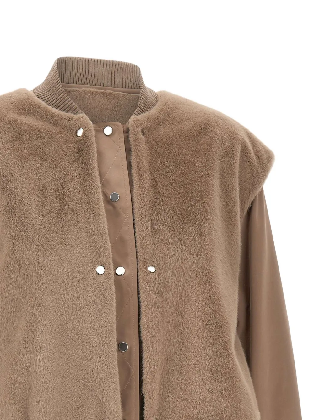 BOSS Gelaagd bomberjack Bruin