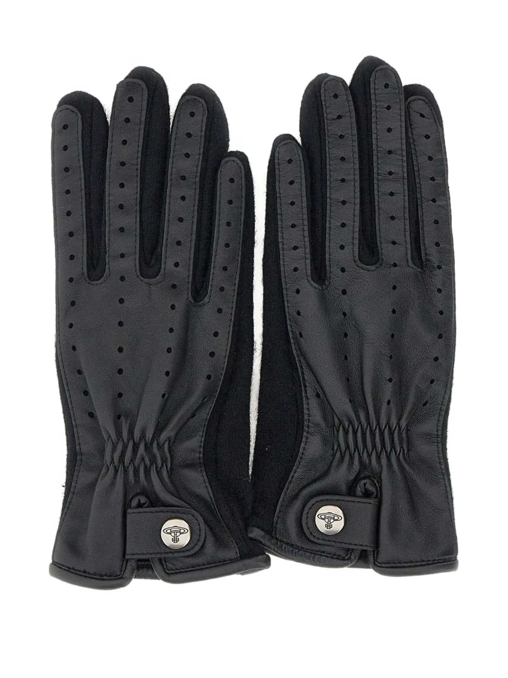 Vivienne Westwood Orb Gloves In Black
