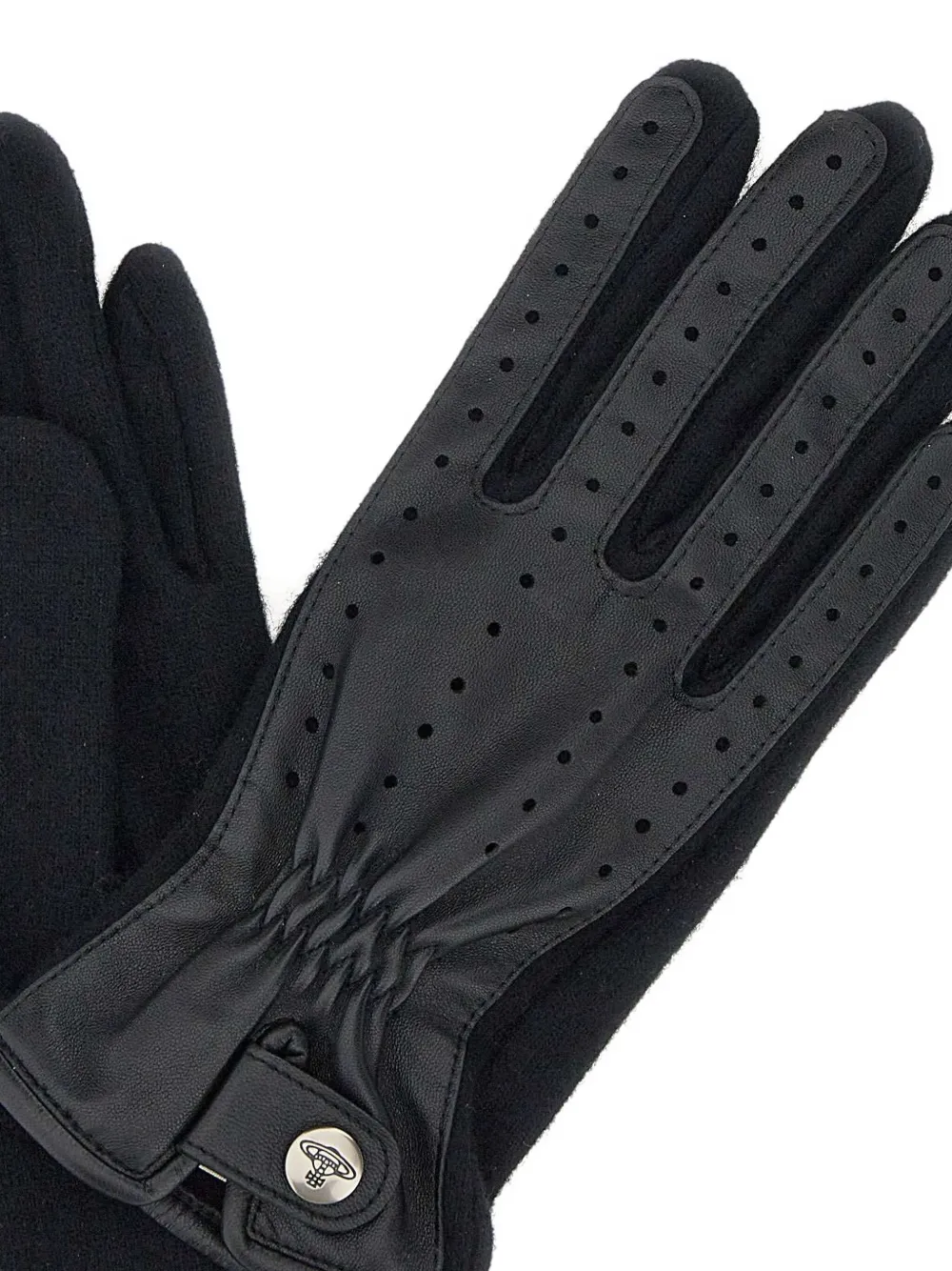 Vivienne Westwood Orb Gloves In Black
