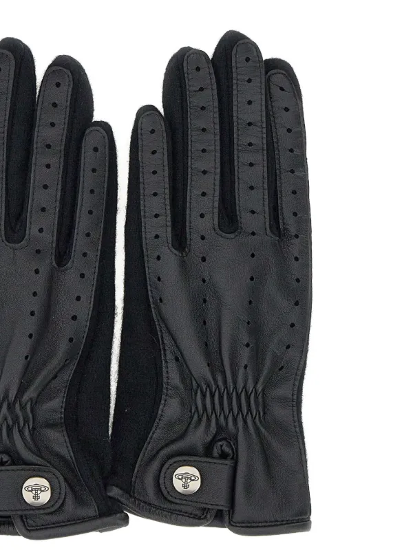 Vivienne Westwood Orb Gloves | Black | FARFETCH