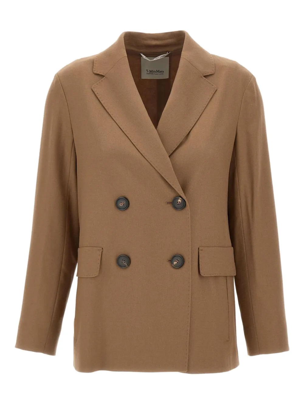 'S Max Mara blazer con solapas de pico y doble botonadura | marrón | Image 1