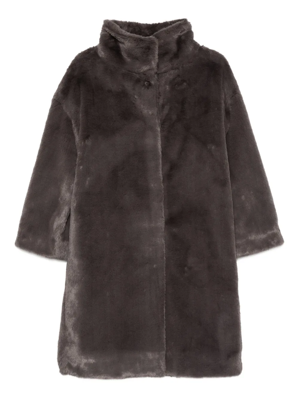 Herno funnel-neck three-quarter sleeve coat | Grey | Image 1