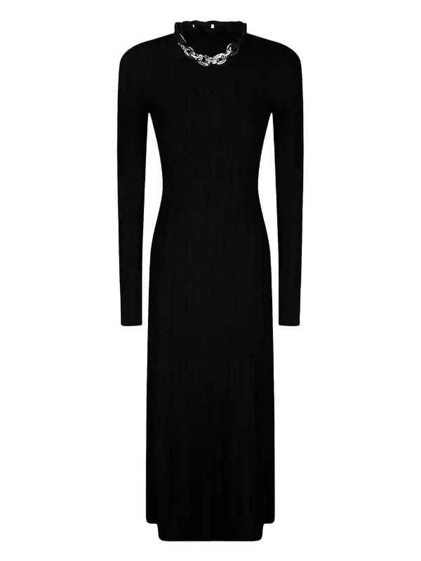 Rabanne Chain-link Wool-cashmere Dress in Black