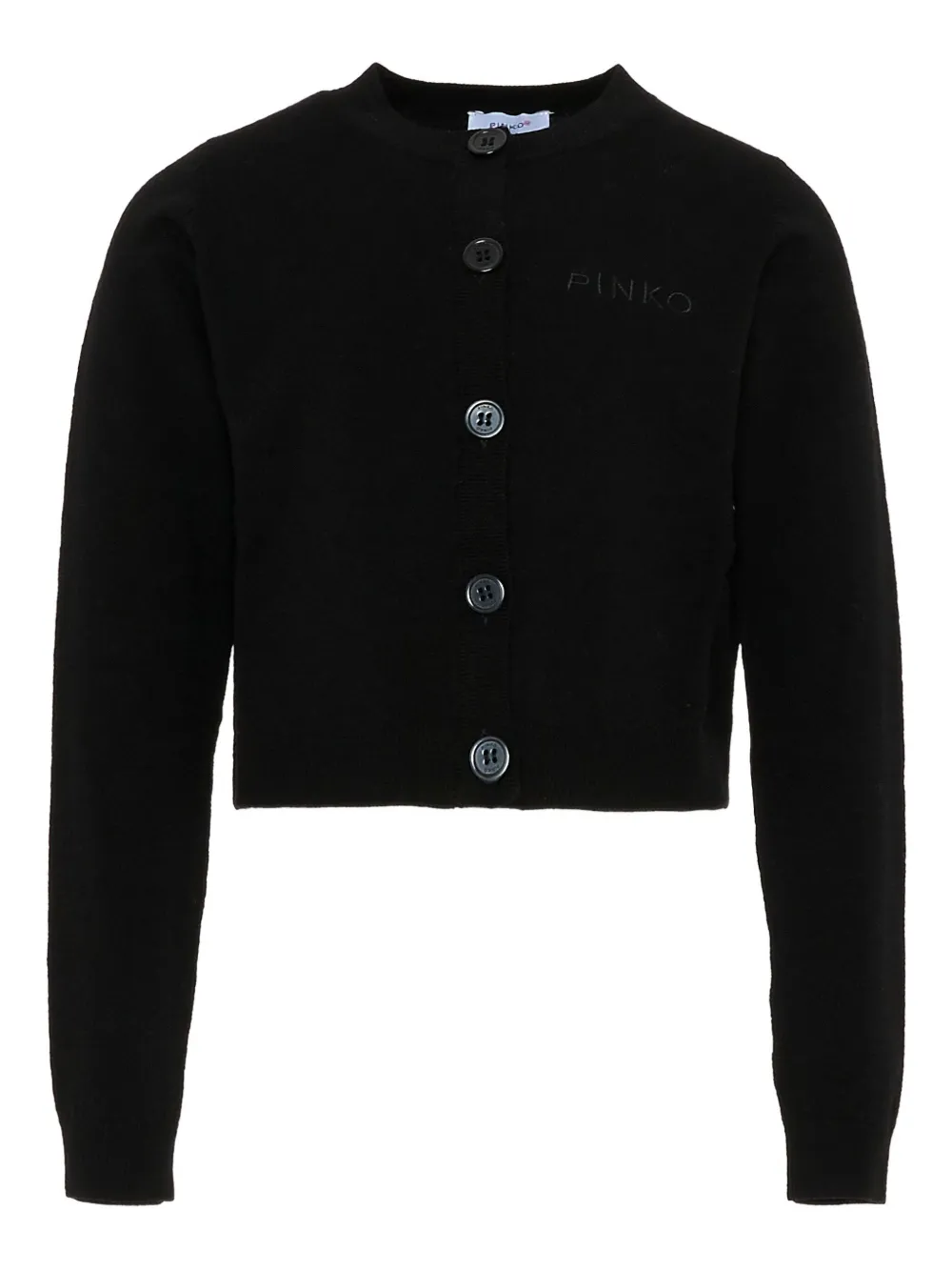 Pinko Kids logo-embroidered cardigan | Black | Image 1
