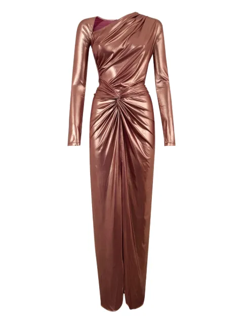 LAPOINTE gathered-front long-sleeve maxi dress