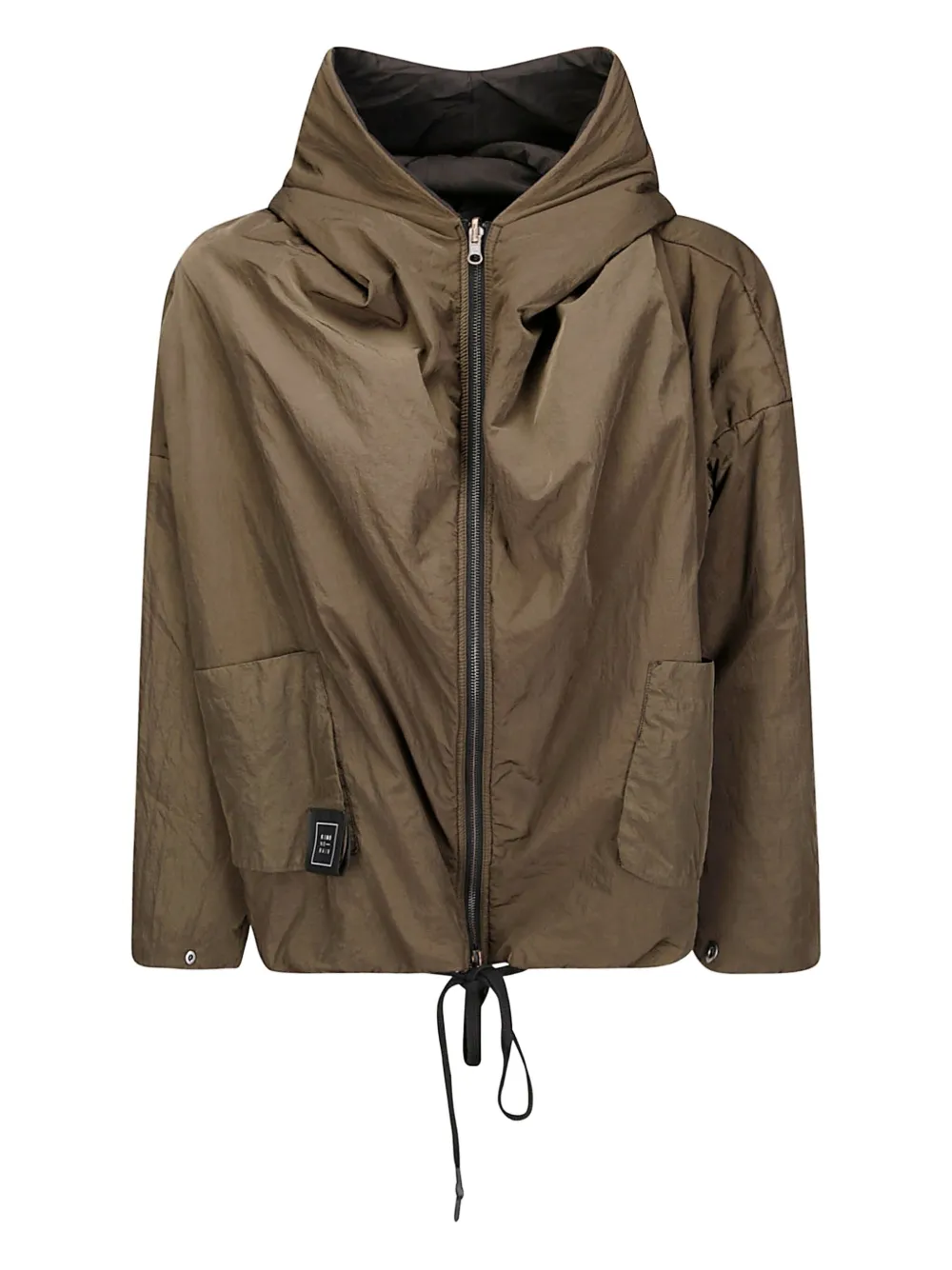 Kimo No-rain Hooded Jacket In Green