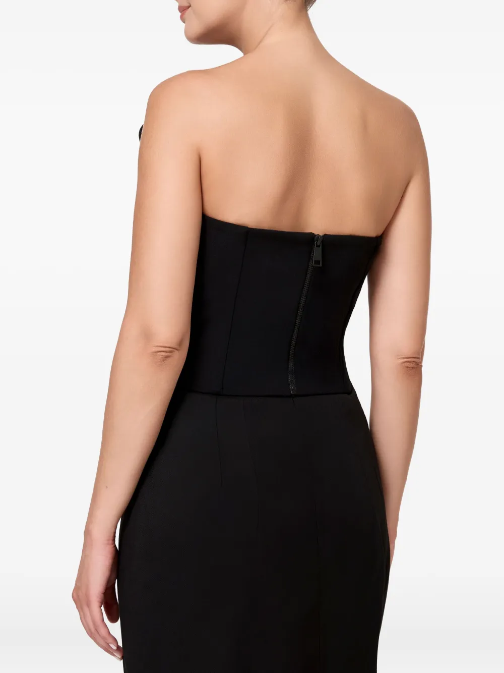 Amalin Claudine One-shoulder Top In Black