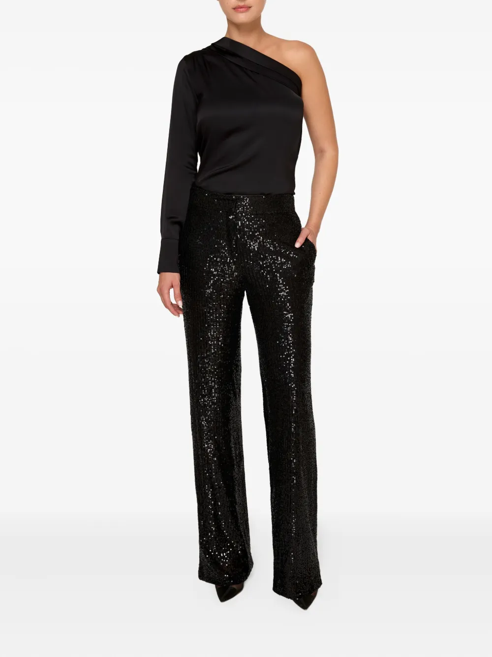 AMALIN Christina glitter trousers | High Waisted Pants | Image 2