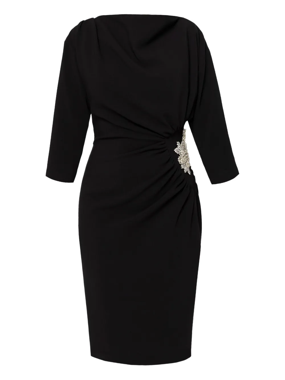 Amalin Hailey Crystal-embellished Dress In Black