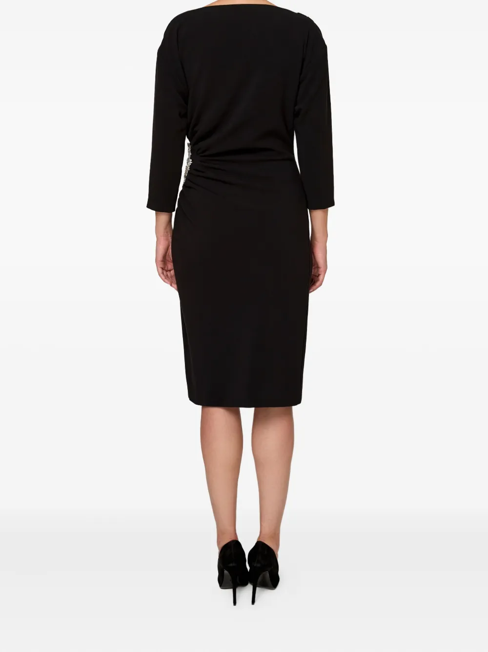 Amalin Hailey Crystal-embellished Dress In Black