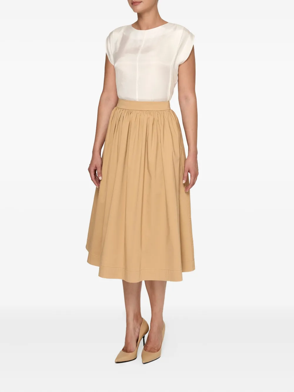 AMALIN Cleo plooirok Beige