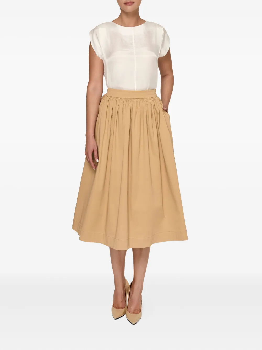 AMALIN Cleo pleated skirt - Beige