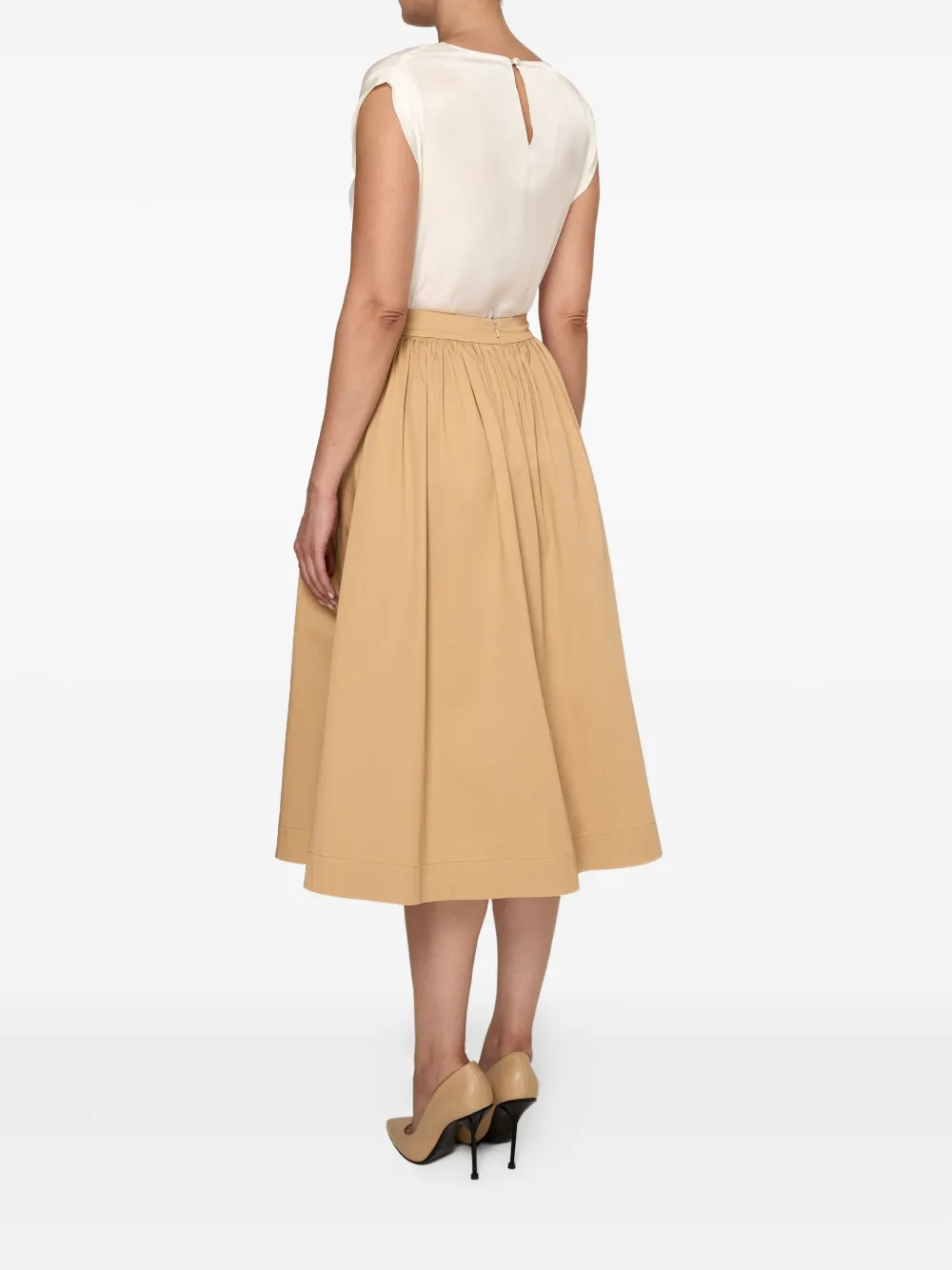 AMALIN Cleo plooirok Beige