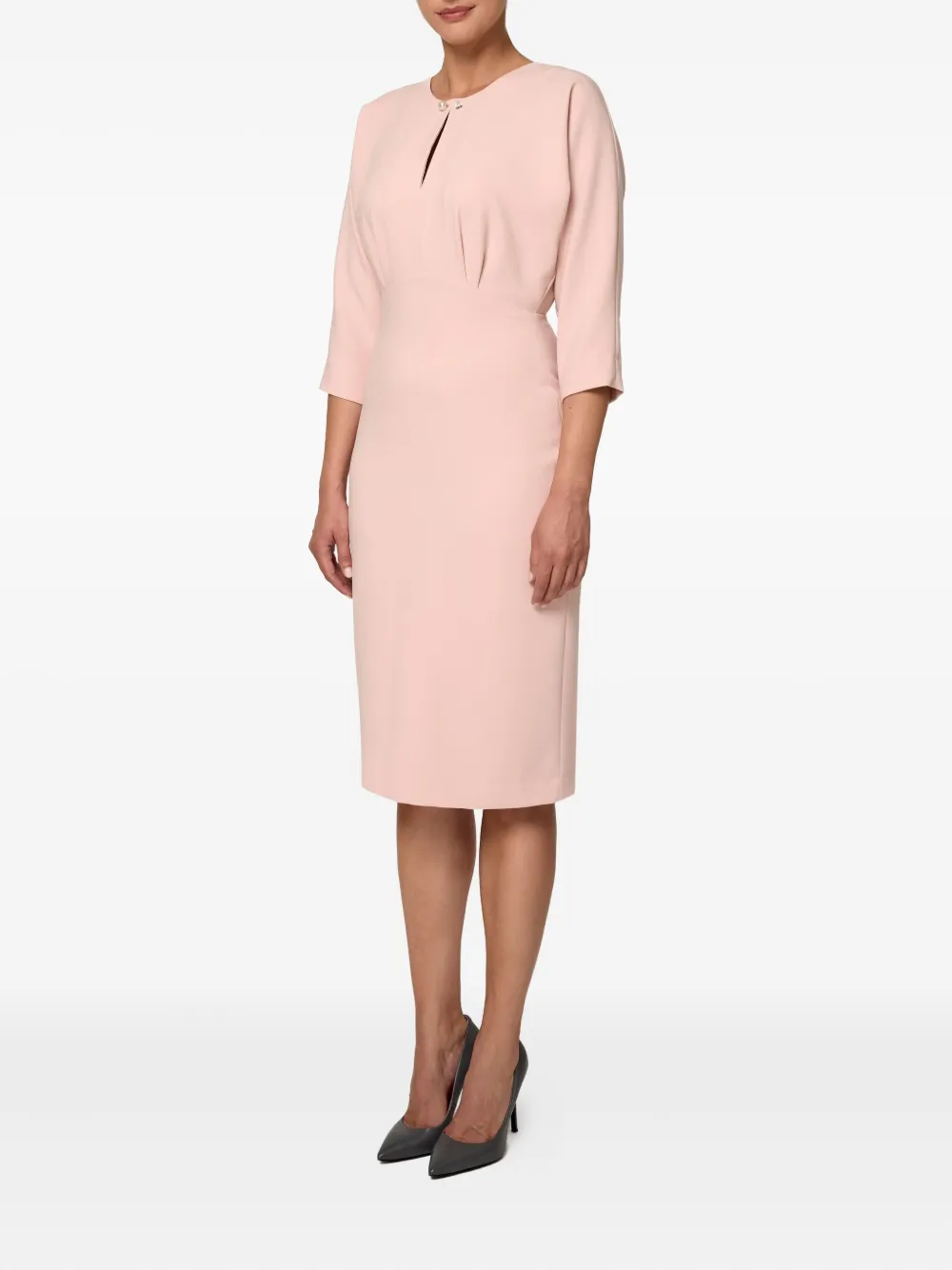Amalin Rochie Amelia Keyhole Dress In Pink