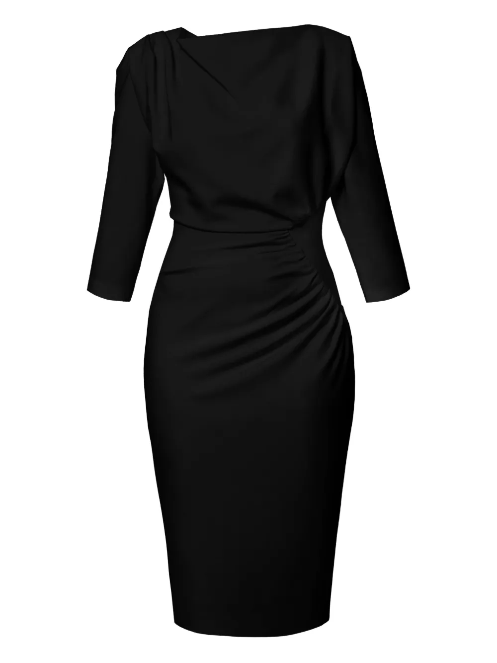 Amalin Hannah Ruched Dress In Black