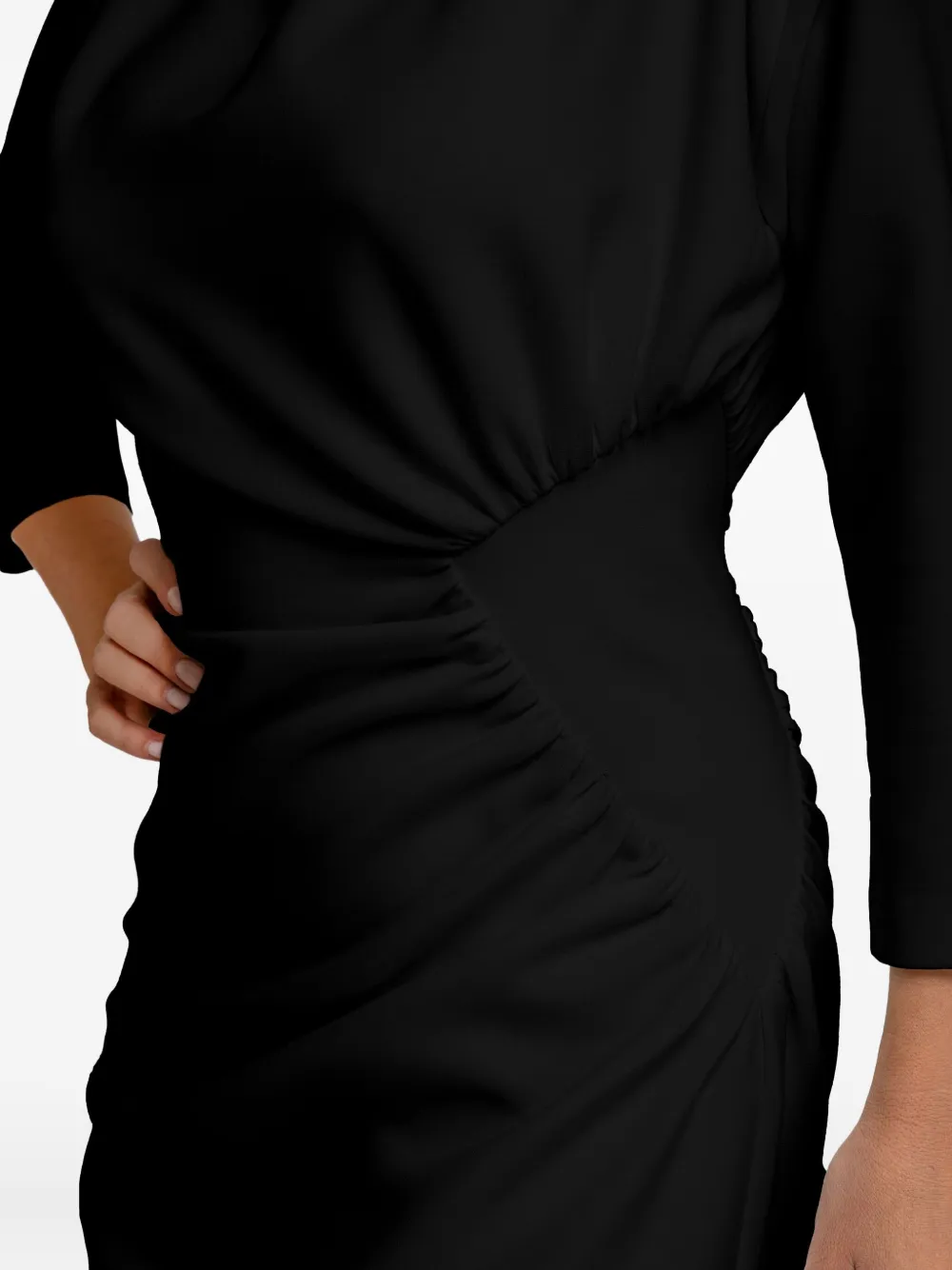 Amalin Hannah Ruched Dress In Black