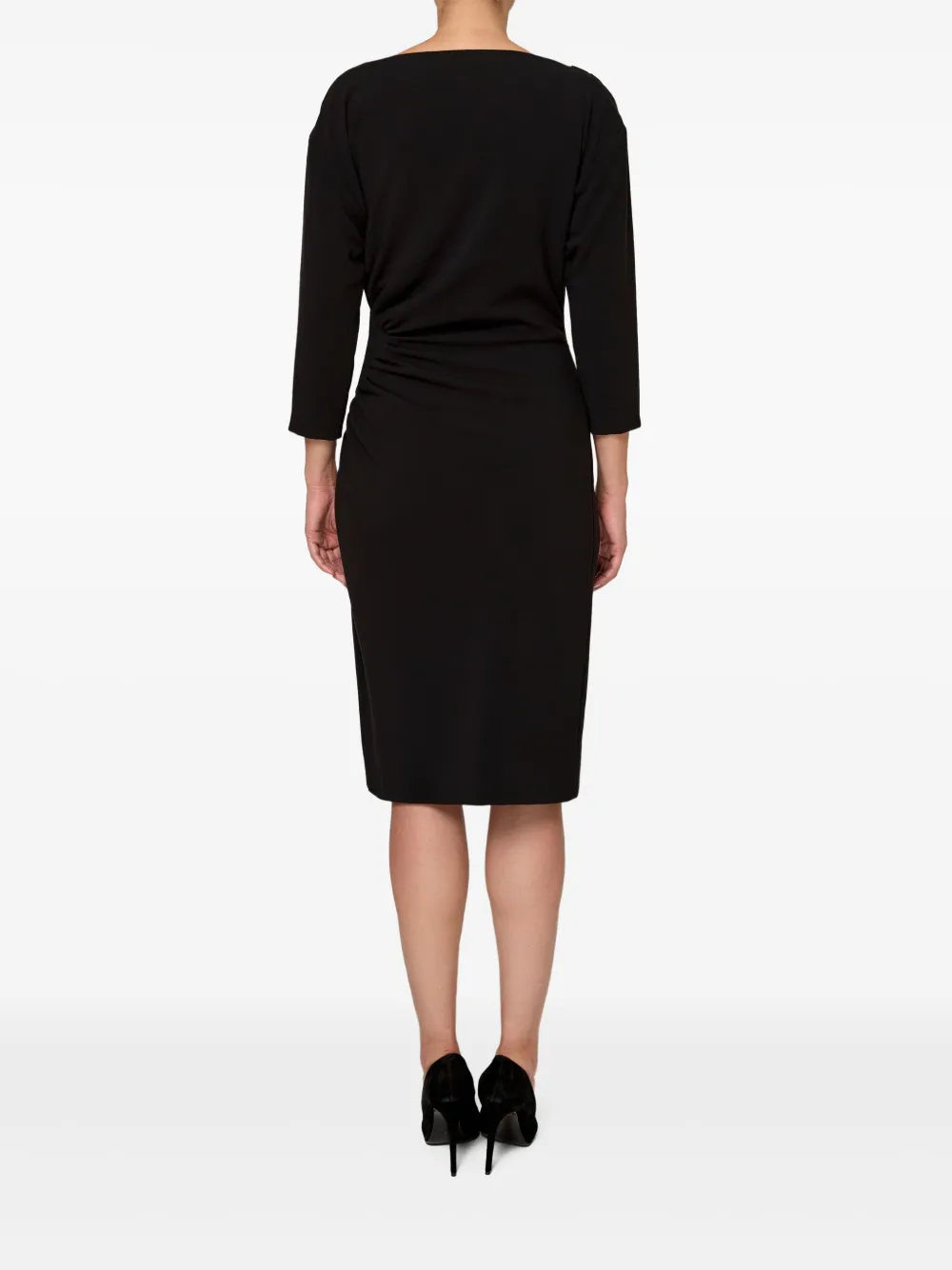 AMALIN Hannah jurk met ruches Zwart