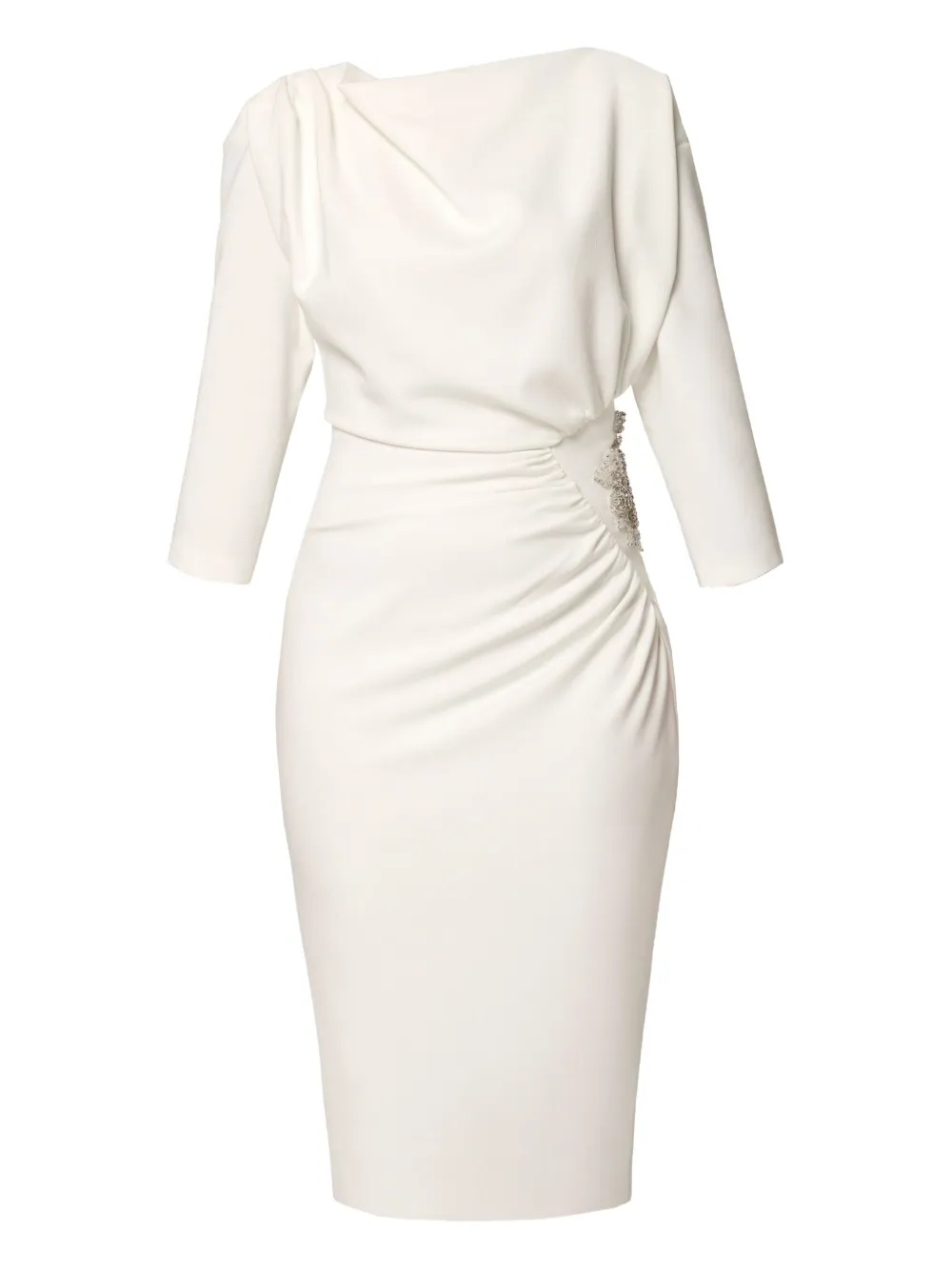 Amalin Hailey Crystal-embellished Dress In White