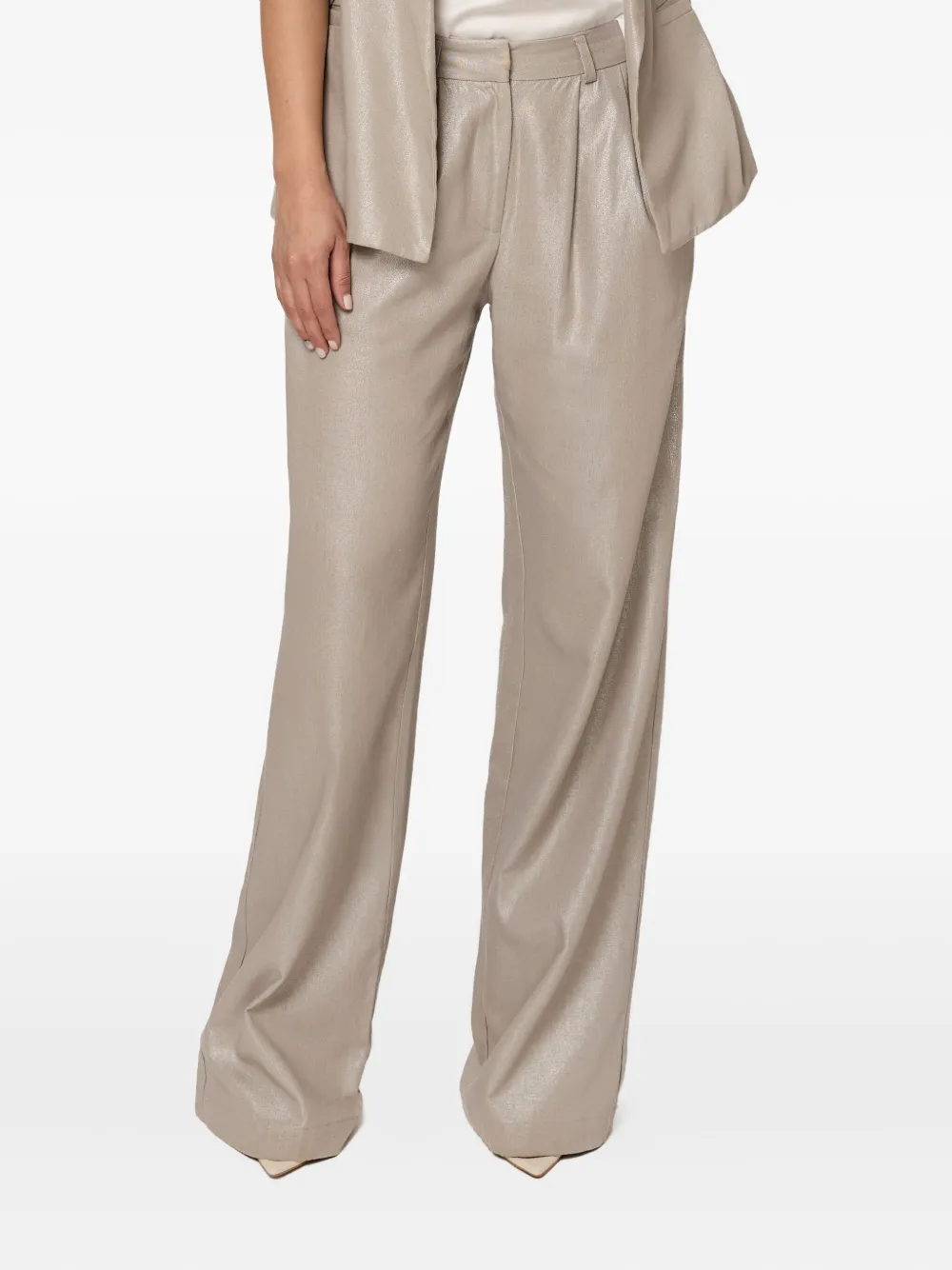 Amalin Blair Pleated Trousers In Gray