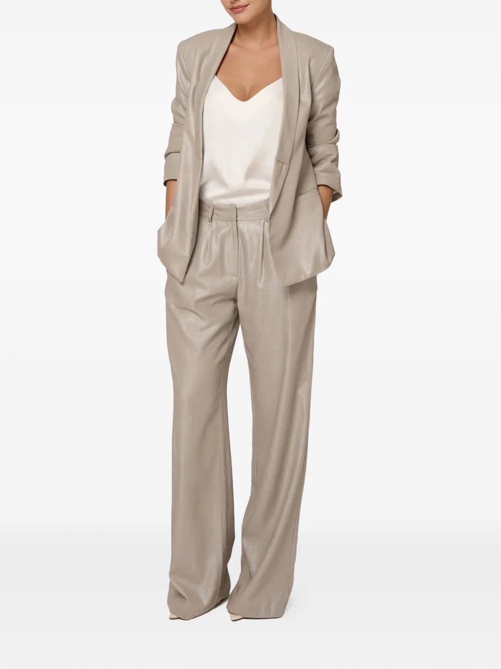 Amalin Blair Pleated Trousers In Gray