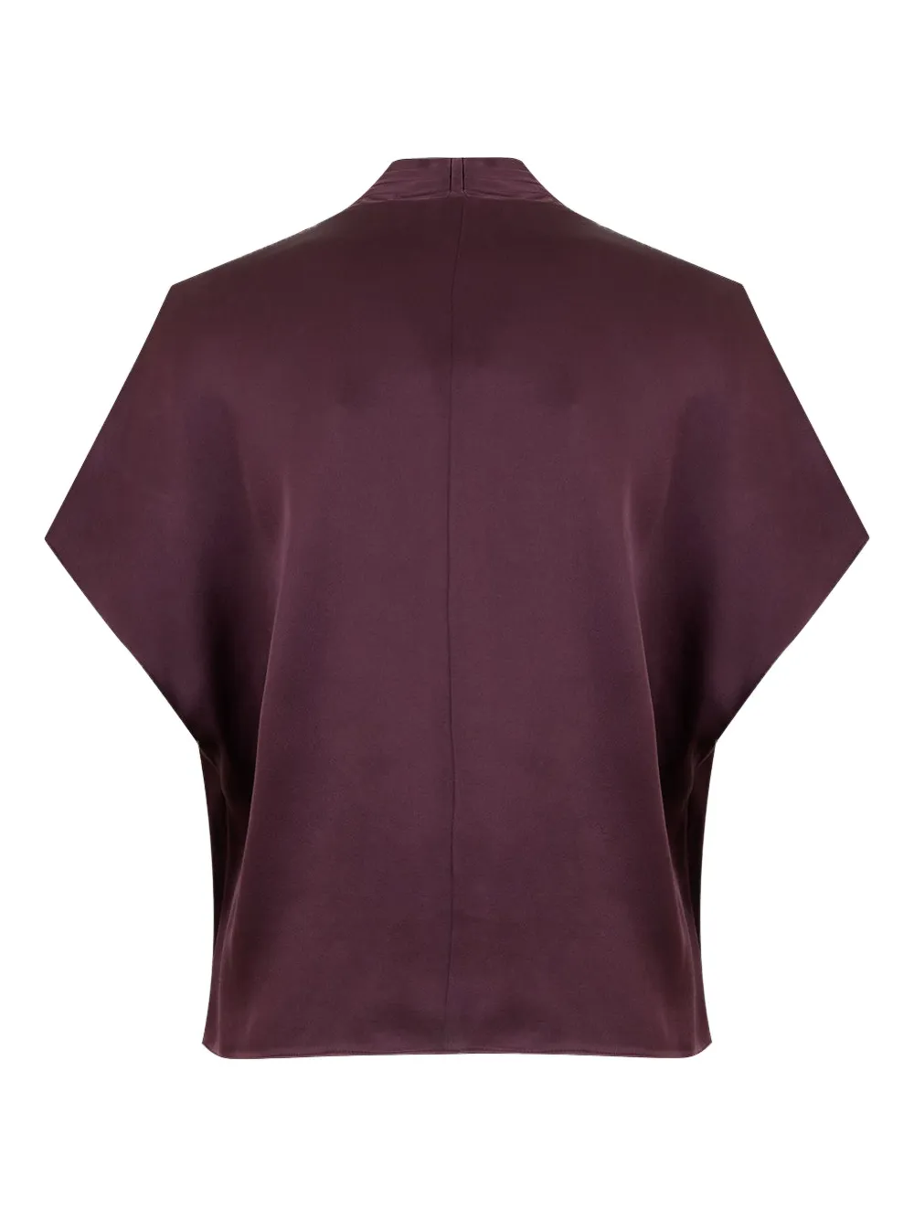LAPOINTE Blouse met gedrapeerde voorkant en V-hals - Rood