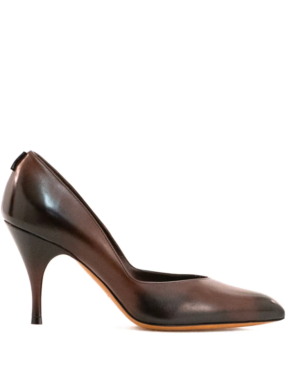 Miu Miu 70mm pointed toe heel pumps | Brown | Image 1