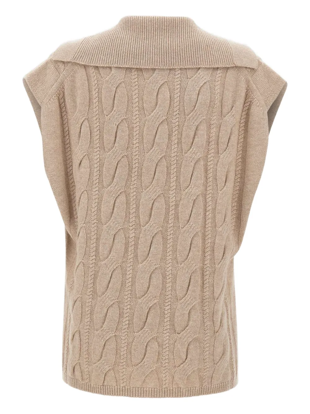 Max Mara polo-collar cable-knit vest | Vests & Tank Tops | Image 2