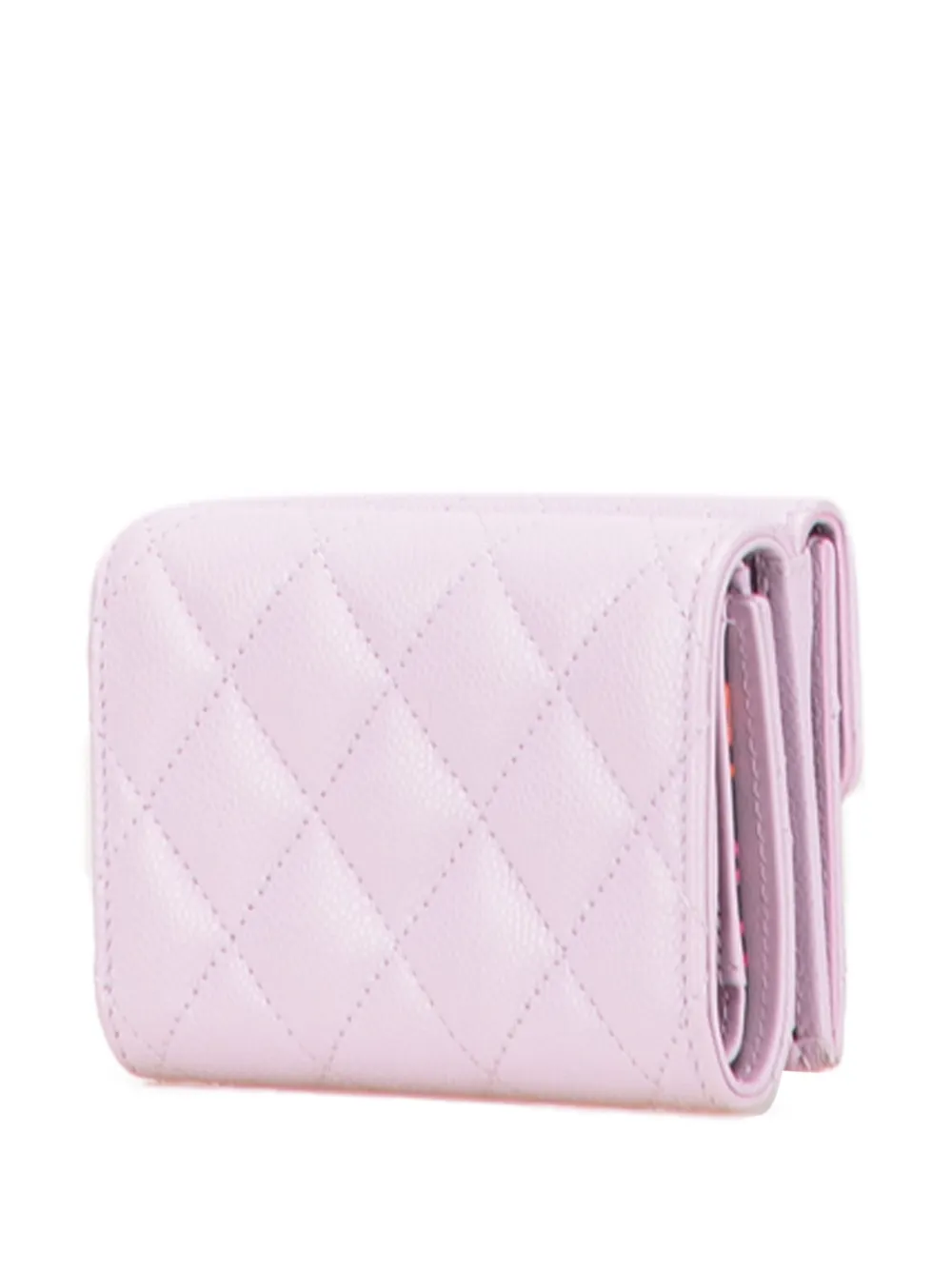 CHANEL Pre-Owned 2021-2025 CC Quilted Caviar Compact Flap Wallet small wallets | Image 2