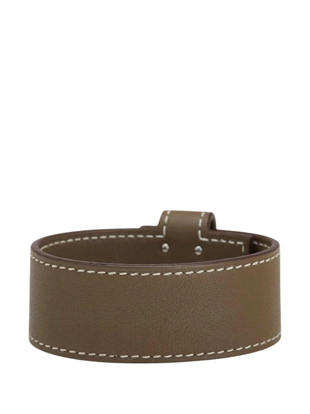 Pre-owned Hermes 2023 Small Chevre Chamkila Kelly Twist Bracelet Costume Bracelet In Brown