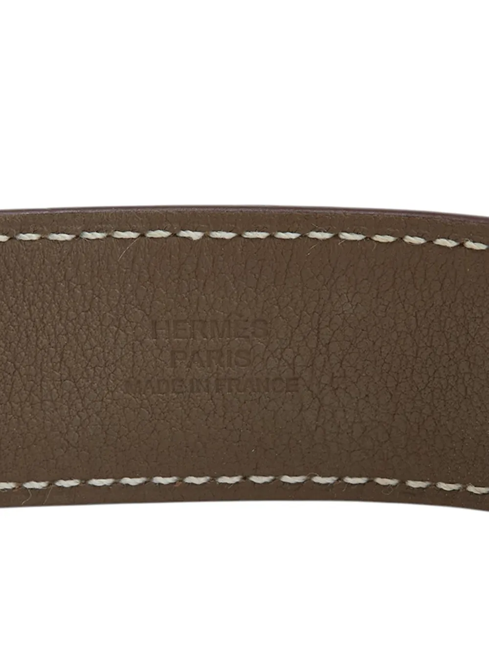 Pre-owned Hermes 2023 Small Chevre Chamkila Kelly Twist Bracelet Costume Bracelet In Brown