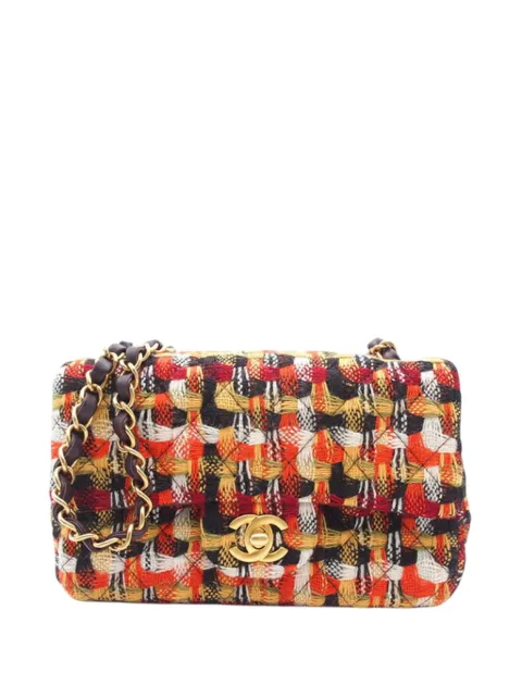 CHANEL Pre-Owned 2021-2025 Mini Rectangular Classic Tweed Single Flap crossbody bag
