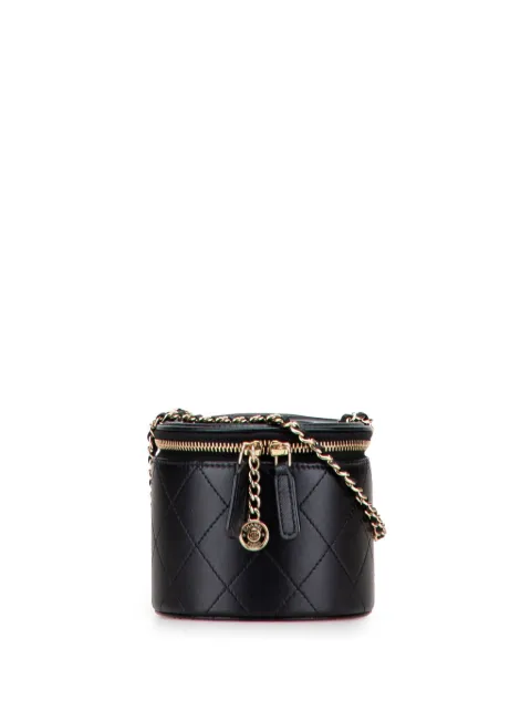 CHANEL Pre-Owned 2020 Quilted Lambskin Chain and Charm Case vanity bag