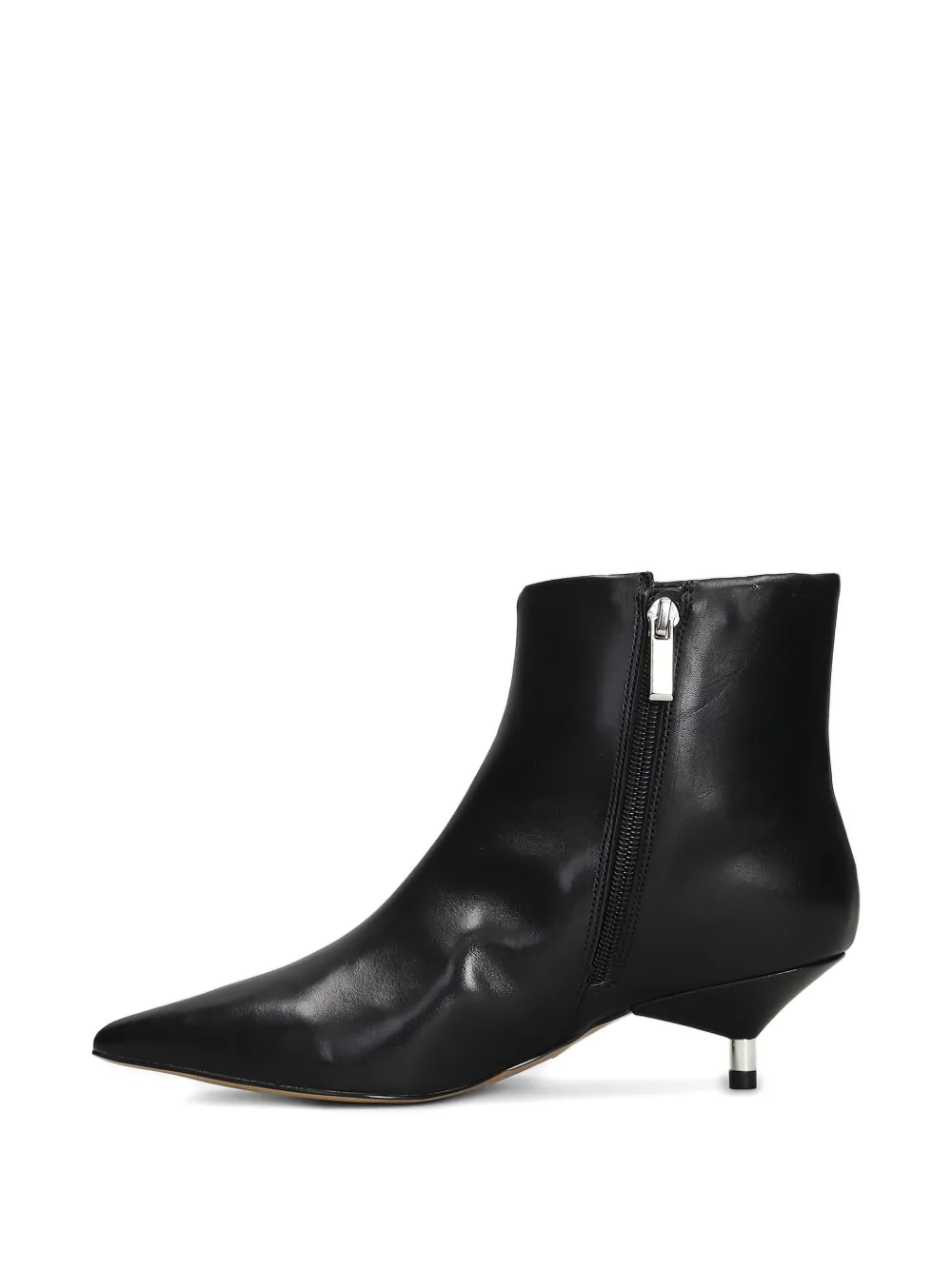 Carrano 40mm Pointed Zip Boots In Black