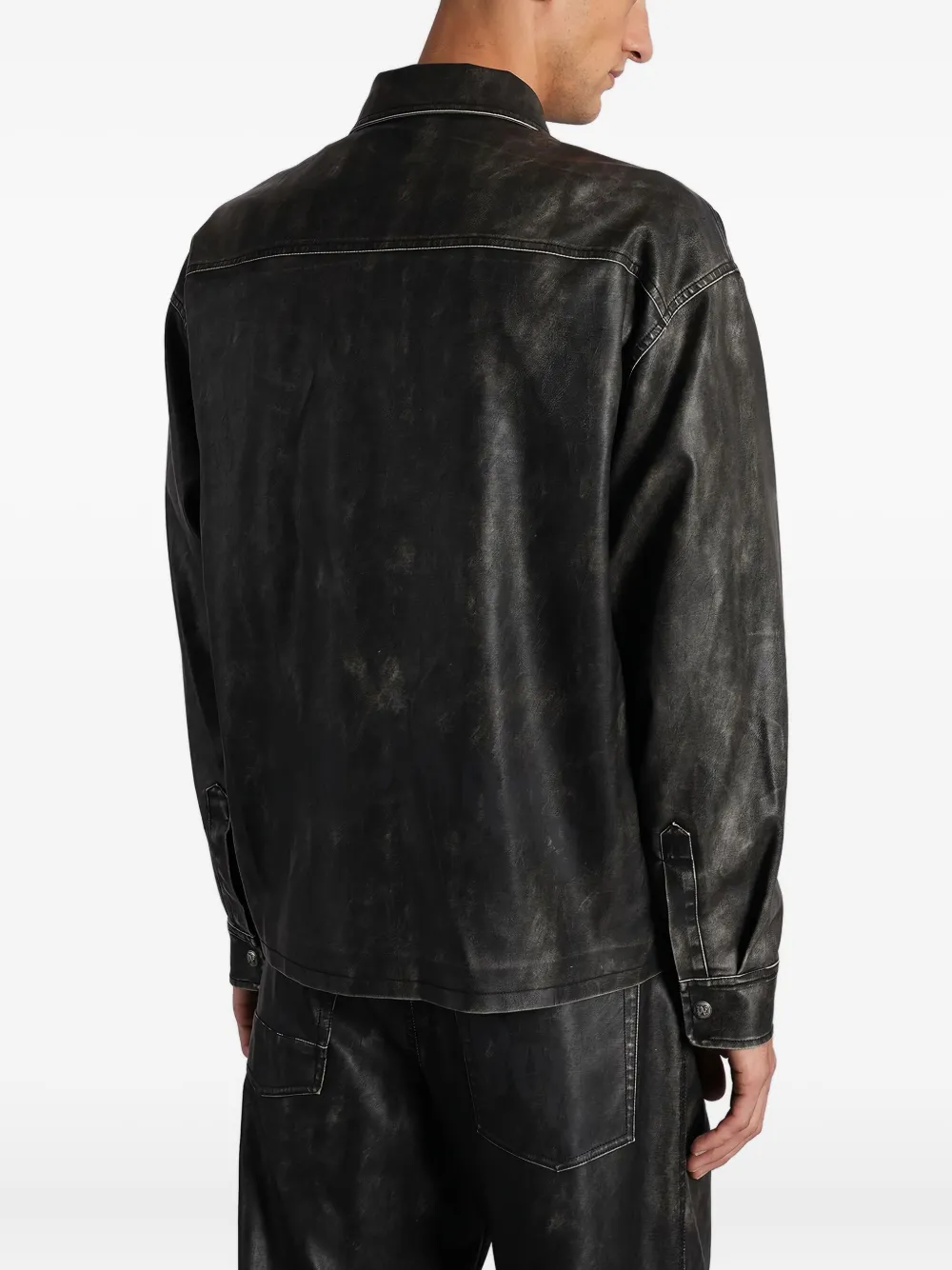 Palm Angels Shirtjack met knoopsluiting Zwart