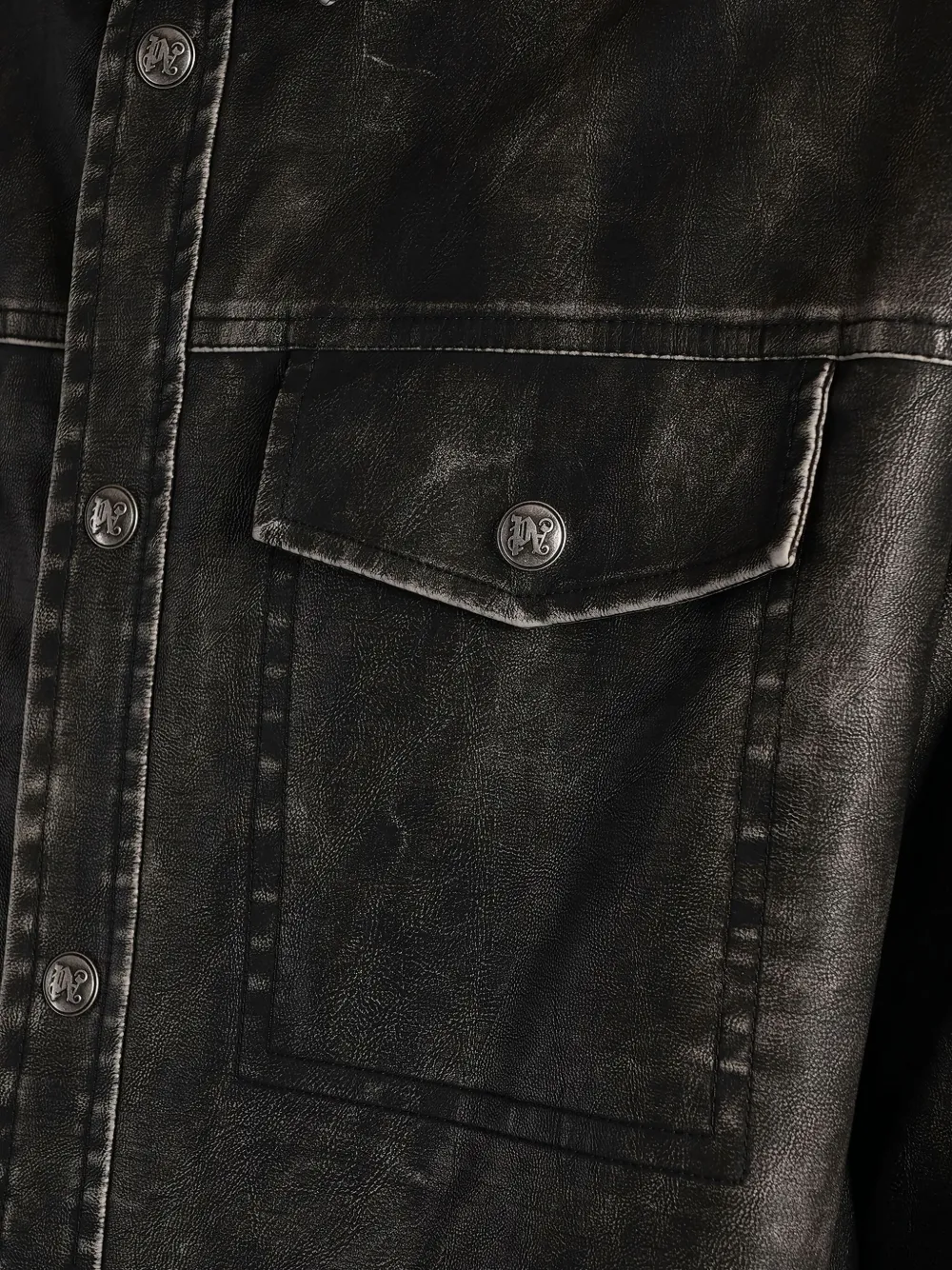 Palm Angels Shirtjack met knoopsluiting Zwart